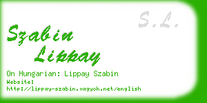 szabin lippay business card
